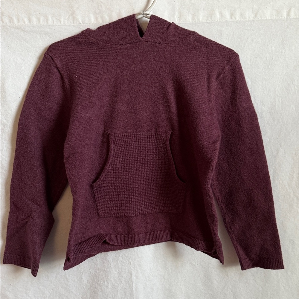 Toddler girl's Burgundy Sweater with Front Pocket